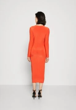 Wal G Dash Panel Midi - Jersey Dress - Orange -Wal G d8171a48431744b6bf5972c28dd05179