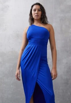 Wal G Party Bina One Shoulder Midi - Jersey Dress - Electric Blue