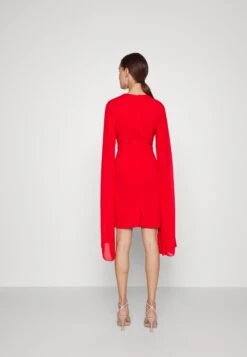 Wal G Holly Sleeve Dress - Cocktail Dress / Party Dress - Red -Wal G dbe1cab8d91e4df6bba08a61ee3513ab