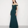 Wal G Kia Off The Shoulder Maxi Dress - Occasion Wear - Forest Green