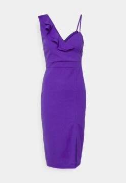 Wal G Cami Ruffle Midi - Day Dress - Purple -Wal G de3ddc4c0e0b4f04af48963ae1873996