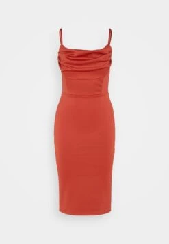Wal G Jessy Dress - Cocktail Dress / Party Dress - Terracotta -Wal G e1cf890344e2409389b6b6fee7947418