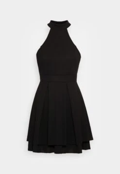 Wal G Cheryl Halter Neck Skater Dress - Day Dress - Black -Wal G e4176b79e83a43bd8a7d41f39ee8444b