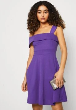 Wal G Noelle Off The Shoulder Skater - Jersey Dress - Purple -Wal G e445dcb84637435a96fdfd1eb645e8a4
