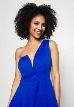 Annie Shoulder Skater Dress - Cocktail Dress / Party Dress - Electric Blue -Wal G ea356daeff3e41ff8b949f3c3b3ad3bc