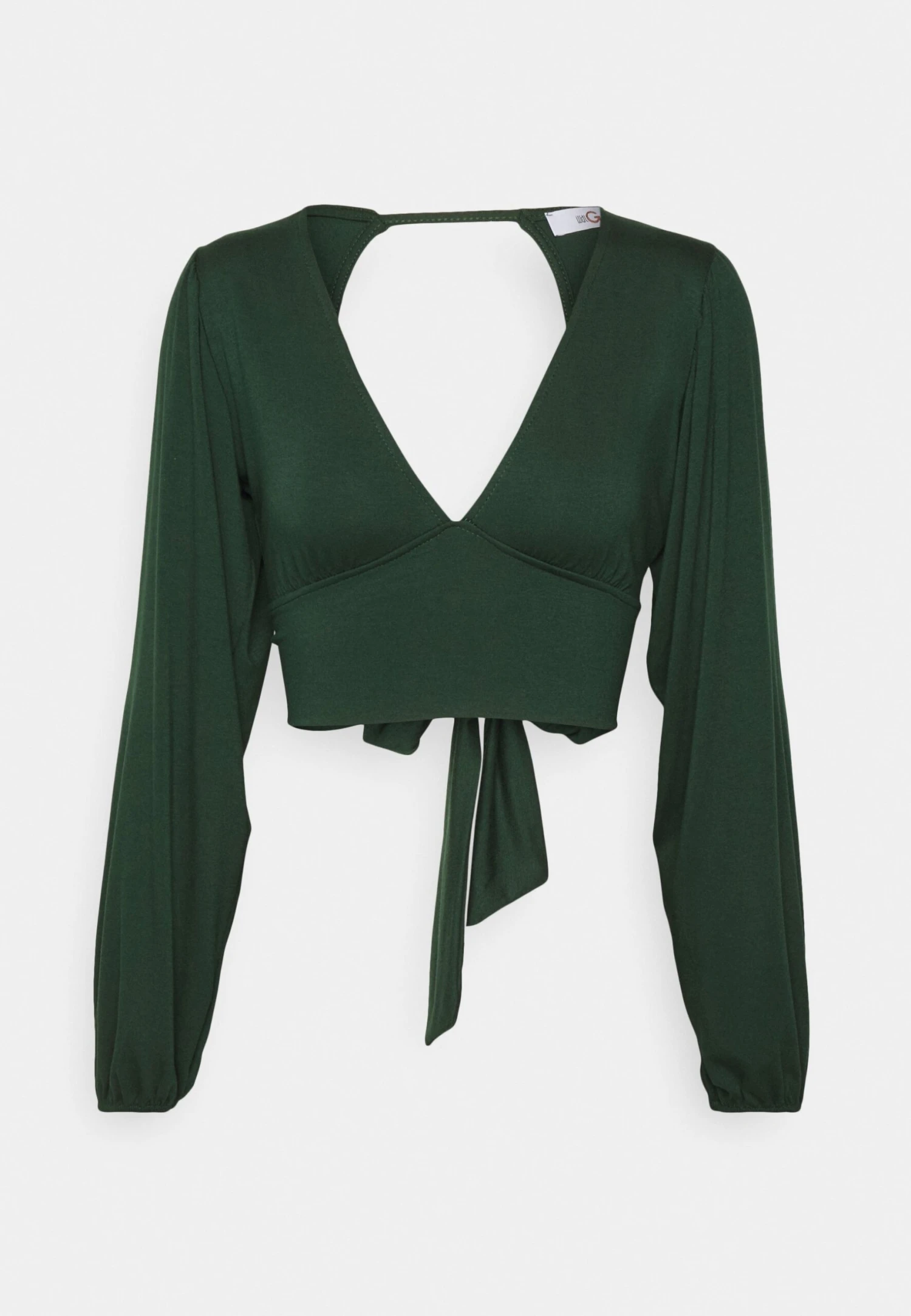 Wal G Crissy Backless - Long Sleeved Top - Forest Green 4 Wal G Crissy Backless - Long Sleeved Top - Forest Green - Image 4