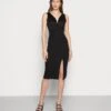 Wal G V Neck Midi Dress - Jersey Dress