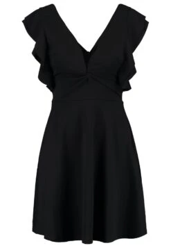 Wal G Lucia V Neck Frill Sleeve Skater Dress - Cocktail Dress / Party Dress - Black 9 Wal G Lucia V Neck Frill Sleeve Skater Dress - Cocktail Dress / Party Dress - Black -Wal G f498431274de44dd9f81d2cacf43880a