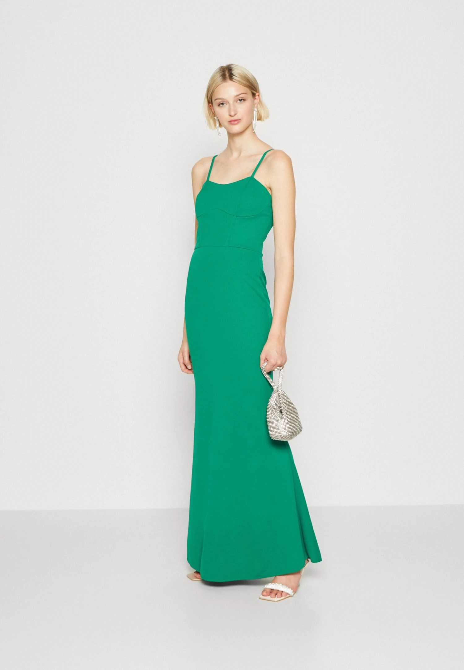 Wal G Danielle Corset - Jersey Dress - Leaf Green 2 Wal G Danielle Corset - Jersey Dress - Leaf Green - Image 2