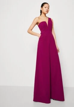 Wal G Fleur One Shoulder- Jumpsuit - Purple -Wal G f800babdd91246feac4285a5be4b93c9