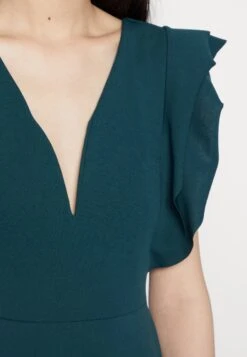 Wal G Lucia V Neck Frill Sleeve Skater Dress - Cocktail Dress / Party Dress - Forest Green -Wal G f857eeffcdc84859b6e3abdbb7f69395