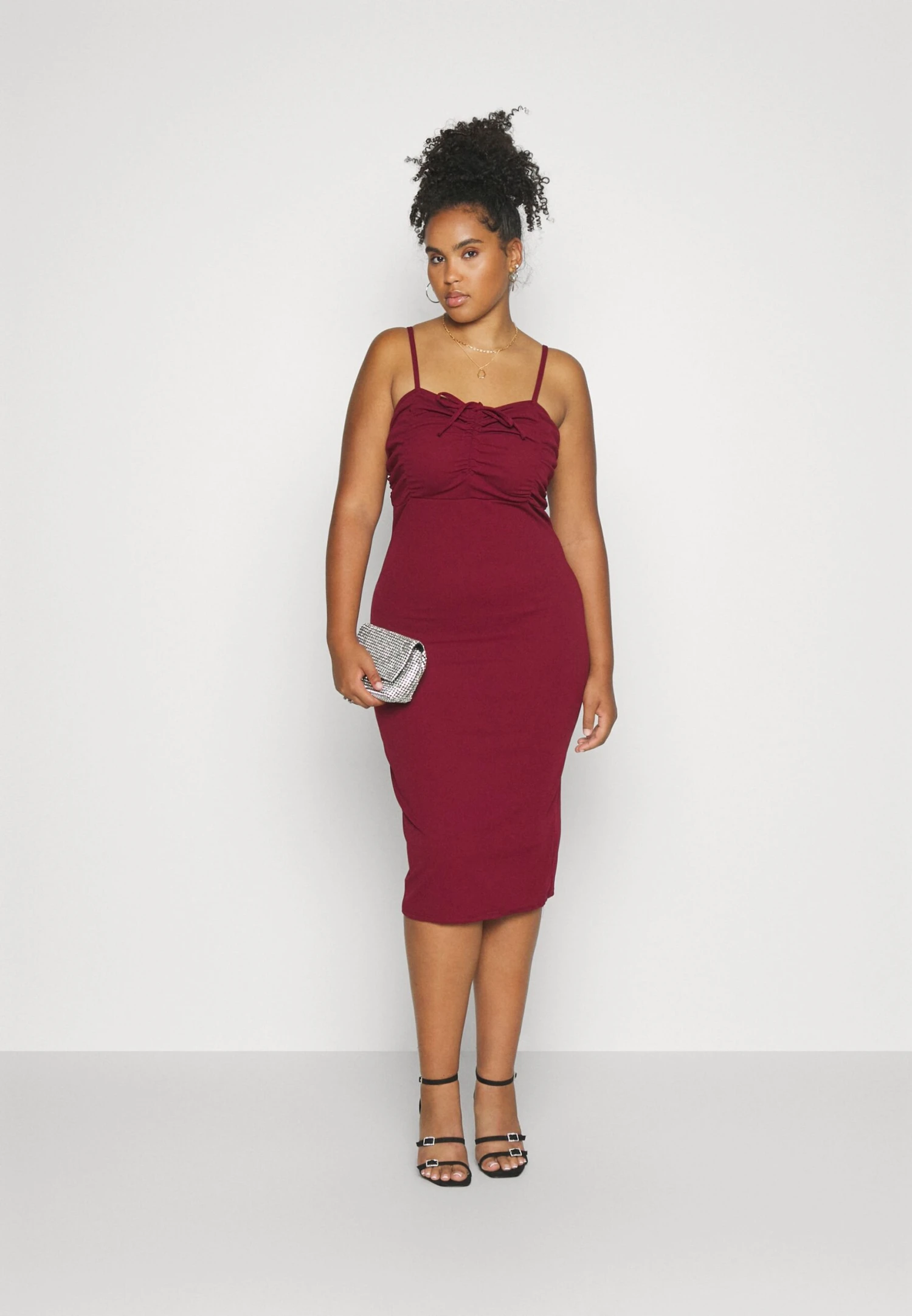 Curve Dolly Midi - Cocktail Dress / Party Dress - Wine 2 Curve Dolly Midi - Cocktail Dress / Party Dress - Wine - Image 2