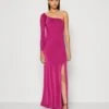 Wal G Arrabella One Sleeve Maxi - Jersey Dress - Magenta