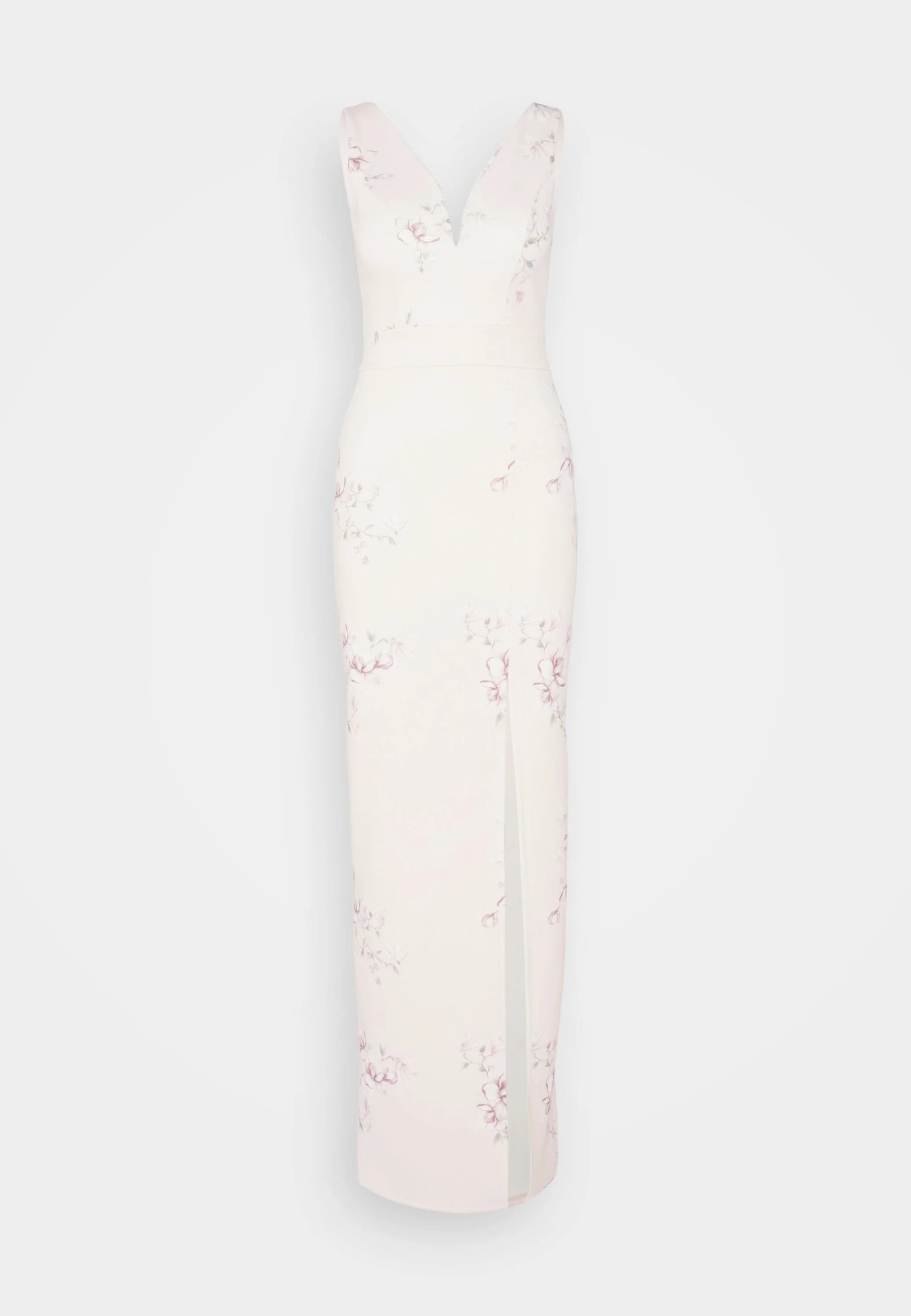 Wal G Wedding Dolly V Neck Print Maxi - Jersey Dress - Apricot/Multi-Coloured 5 Wal G Wedding Dolly V Neck Print Maxi - Jersey Dress - Apricot/Multi-Coloured - Image 5