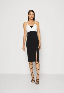 Wal G Lulu Contrast Midi - Jersey Dress - Black/White