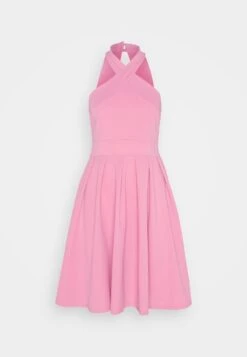 Wal G Nelly Cross Neck Skater - Jersey Dress - Rose Pink -Wal G fca38df14af54134b5a31eb8c541eabd